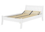 Wei�es, breites Einzelbett 120x200 Kiefer massiv V-60.61W-12