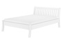 Wei�es, geschwungenes franz�sisches Bett 140x200 Kiefer massiv V-60.61W-14