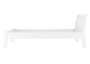Wei�es, geschwungenes franz�sisches Bett 140x200 Kiefer massiv V-60.61W-14
