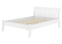 Wei�es, geschwungenes franz�sisches Bett 140x200 Kiefer massiv V-60.61W-14