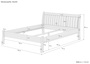 G�stebett Doppelbett Echtholzbett 160x200 hohe Sitzkante Kiefer massiv wei� V-60.61W-16