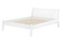 G�stebett Doppelbett Echtholzbett 160x200 hohe Sitzkante Kiefer massiv wei� V-60.61W-16