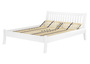 G�stebett Doppelbett Echtholzbett 160x200 hohe Sitzkante Kiefer massiv wei� V-60.61W-16