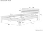 Schmales Doppelbett 140x200 Futonbett Kiefer natur Zubeh�r w�hlbar V-60.62S8-14