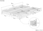 Breites Futonbett Doppelbett Ehebett Kiefer massiv natur 160x200 Zubeh�r w�hlbar V-60.62S8-16