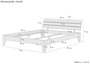 Breites Futonbett Doppelbett Ehebett Kiefer massiv natur 160x200 Zubeh�r w�hlbar V-60.62S8-16