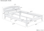 Kieferbett Futon Massivholzbett Doppelbett 140x200 Futonbett Zubeh�r w�hlbar V-60.63-14