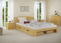 Klassisches Doppelbett Futonbett Kiefer massiv natur 140x200 Zubeh�r w�hlbar V-60.63S8-14