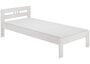 Einzelbett Futonbett 100x200 Kieferbett Massivholz wei� Bettgestell Zubeh�r w�hlbar V-60.64-10W