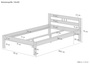 Einzelbett wei� Bettgestell Kiefer massiv Bettrahmen 120x200 Futonbett Zubeh�r w�hlbar V-60.64-12W