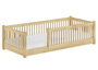 Kinderbett niedriges Bodenbett Kiefer natur 80x180 Kleinkinder Laufstall �hnlich V-60.65-08-180