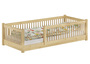 Kinderbett niedriges Bodenbett Kiefer natur 80x180 Kleinkinder Laufstall �hnlich V-60.65-08-180