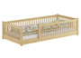 Kinderbett niedriges Bodenbett Kiefer natur 90x200 Kleinkinder Laufstall �hnlich V-60.65-09