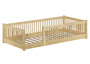 Kinderbett niedriges Bodenbett Kiefer natur 90x200 Kleinkinder Laufstall �hnlich V-60.65-09