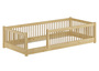 Kinderbett niedriges Bodenbett Kiefer natur 90x200 Kleinkinder Laufstall �hnlich V-60.65-09