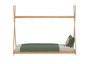 Holz-Bett in Tipi-Form, Kinderbett 90x200 Buche massiv ge�lt, Zubeh�r w�hlbar V-60.71-09