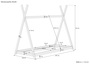 Holz-Bett in Tipi-Form, Kinderbett 90x200 Buche massiv ge�lt, Zubeh�r w�hlbar V-60.71-09
