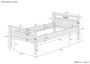 Massivholzbett Seniorenbett Buche natur 100x200 Einzelbett Hohes Bett Zubeh�r w�hlbar V-60.74-10