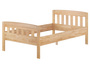 Zeitloses Buche-Einzelbett in stabiler Ausf�hrung 120x200 mit w�hlbarem Zubeh�r V-60.76-12