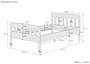Zeitloses Buche-Einzelbett in stabiler Ausf�hrung 120x200 mit w�hlbarem Zubeh�r V-60.76-12
