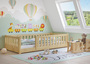 Kinderbett, Bodenbett mit dreiseitiger Sicherung 80x180 Kiefer natur lackiert V-60.77-08-180