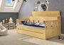 Ausziehbett Sofabett Kiefer massiv natur Zubeh�r w�hlbar V-60.78-09