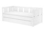 Ausziehbett 2-in-1-Bett Einzel- und Doppelbett in einem Kiefer wei� Zubeh�r w�hlbar V-60.78W-09