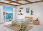 Einzelbett Buchebett lackiert Massivholz Bettrahmen Futonbett 90x200 Zubeh�r w�hlbar V-60.83-09