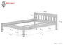 Doppelbett Buchebett lackiert Massivholz Bettrahmen Futonbett 140x200 Zubeh�r w�hlbar V-60.83-14