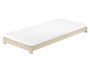 Niederflurbett Einzelbett 90x200 Fichte/Tanne massiv unbehandelt mit w�hlbarem Zubeh�r V-60.85N-09