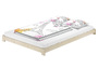 Niederflurbett Doppelbett 140x200 Fichte massiv unbehandelt mit w�hlbarem Zubeh�r V-60.85N-14