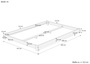 Niederflurbett Doppelbett 140x200 Fichte massiv unbehandelt mit w�hlbarem Zubeh�r V-60.85N-14