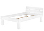 Buche massiv hohe F��e Singlebett Holzbett Bettrahmen waschwei� V-60.86W-HoR