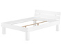 Buche massiv hohe F��e Singlebett Holzbett Bettrahmen waschwei� V-60.86W-HoR