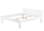 Buche massiv hohe F��e Singlebett Holzbett Bettrahmen waschwei� V-60.86W-HoR