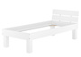 Buche massiv hohe F��e Singlebett Holzbett Bettrahmen waschwei� V-60.86W-HoR