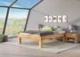 Hohes Einzelbett Doppelbett Holzbett Buche ge�lt Breite w�hlbar mit hohen F��en V-60.87-200HoR