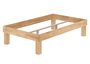 Hohes Einzelbett Doppelbett Holzbett Buche ge�lt Breite w�hlbar mit hohen F��en V-60.87-200HoR