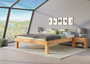 Hohes Einzelbett Doppelbett Holzbett Buche ge�lt Breite w�hlbar mit hohen F��en V-60.87-200HoR