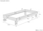 Holzbett breites Einzelbett 100x200 Buche ge�lt Futonbett mit w�hlbarem Zubeh�r  V-60.87-10