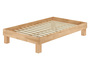 Extra komfortables Einzelbett 120x200 Buche ge�lt Futonbett mit w�hlbarem Zubeh�r  V-60.87-12