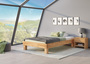 Extra komfortables Einzelbett 120x200 Buche ge�lt Futonbett mit w�hlbarem Zubeh�r  V-60.87-12