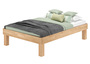 Hohes Einzelbett Doppelbett Holzbett Buche ge�lt Breite w�hlbar mit hohen F��en V-60.87-200HoR