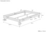�berlanges Bett Doppelbett Einzelbett Buche ge�lt w�hlbare Liegenfl�chenbreite V-60.87-220