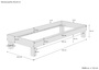 �berlanges Bett Doppelbett Einzelbett Buche ge�lt w�hlbare Liegenfl�chenbreite V-60.87-220