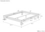 �berlanges Bett Doppelbett Einzelbett Buche ge�lt w�hlbare Liegenfl�chenbreite V-60.87-220