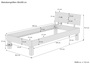 Sch�nes Massivholzbett Einzelbett 90x200 Eiche ge�lt Zubeh�r w�hlbar V-60.88-09