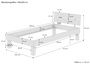 Holzbett Eiche massiv ge�lt Einzelbett 100x200 Bettgestell Zubeh�r w�hlbar V-60.88-10