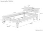 Holzbett Bettrahmen Einzelbett Eiche massiv ge�lt 120x200 w�hlbares Zubeh�r V-60.88-12