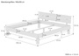 Stabiles Ehebett Doppelbett 180x200 Eiche massiv ge�lt Zubeh�r w�hlbar V-60.88-18
